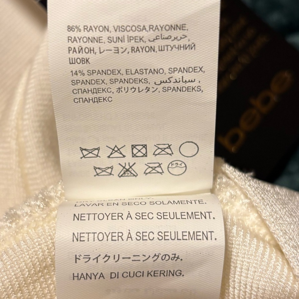 NWOT bebe White Midi Bandage Dress Small - Picture 5 of 5